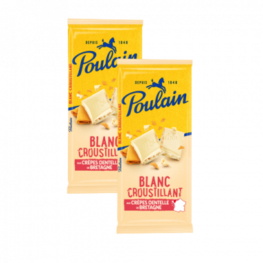 Tablette Chocolat Blanc Croustillant - Poulain