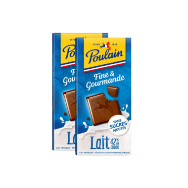 Tablette Chocolat Lait Fine & Gourmande - Poulain